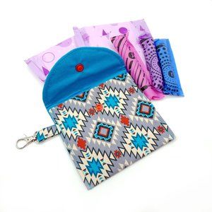 Sanitary bag tampon holder Privacy pouch keychain